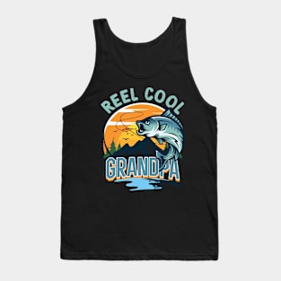 Fishing Reel Cool Grandpa Gift For Men Fathers Day Tank Top